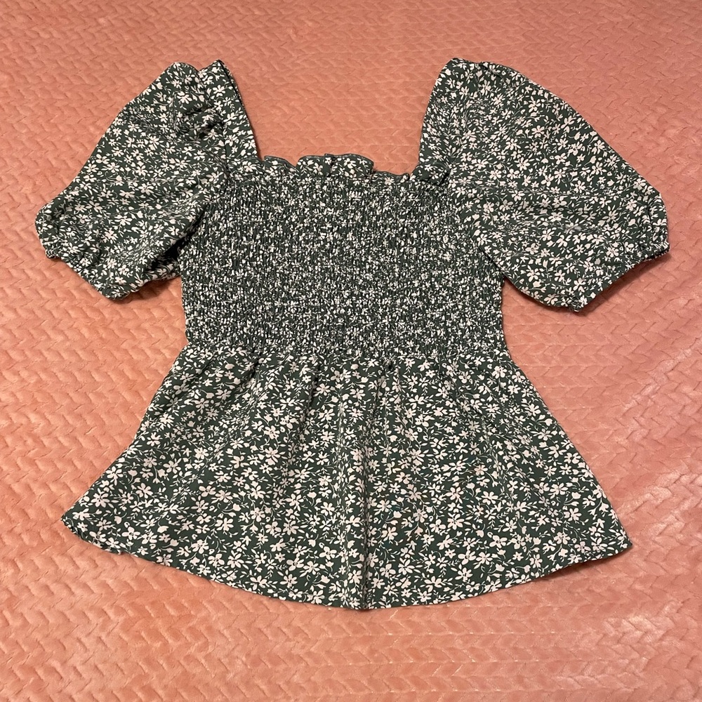 *3 for $15* Floral Green Women's Top